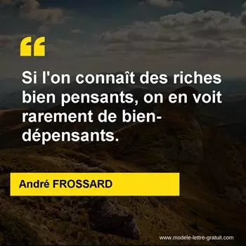 Citation André FROSSARD