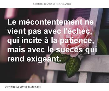 Citations André FROSSARD
