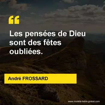 Citation André FROSSARD
