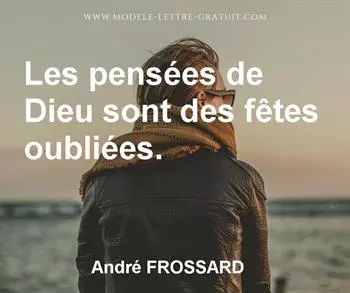 Citation de André FROSSARD