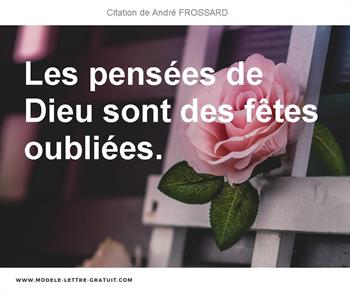 Citations André FROSSARD