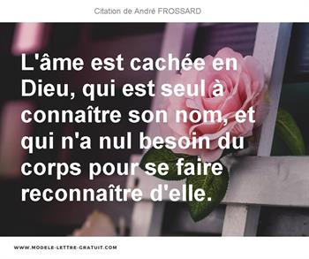 Citations André FROSSARD