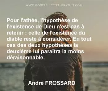 Citation de André FROSSARD