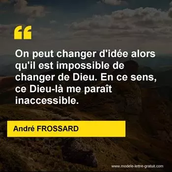 Citation André FROSSARD
