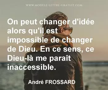 Citation de André FROSSARD