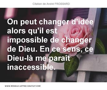 Citations André FROSSARD