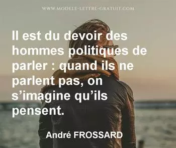 Citation de André FROSSARD