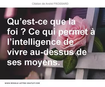 Citations André FROSSARD