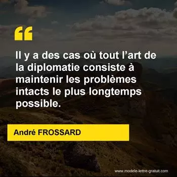 Citation André FROSSARD