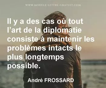 Citation de André FROSSARD