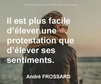 Citation de André FROSSARD