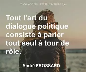 Citation de André FROSSARD
