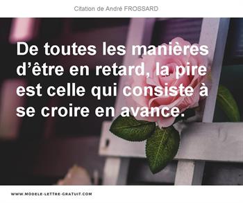 Citations André FROSSARD