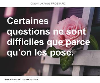 Citations André FROSSARD