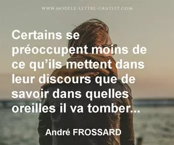 Citation de André FROSSARD