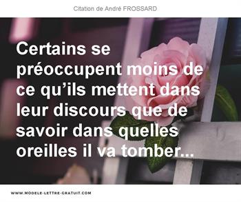 Citations André FROSSARD