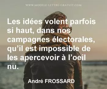 Citation de André FROSSARD