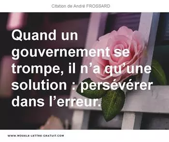 Citations André FROSSARD