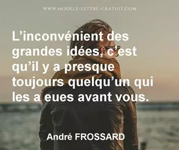 Citation de André FROSSARD