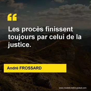 Citation André FROSSARD