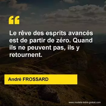 Citation André FROSSARD