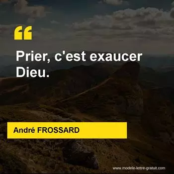 Citation André FROSSARD