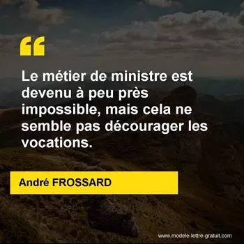 Citation André FROSSARD