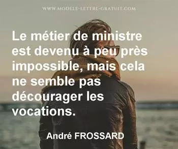 Citation de André FROSSARD