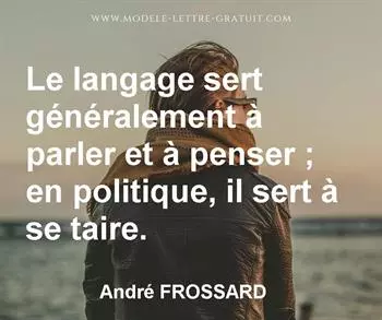 Citation de André FROSSARD