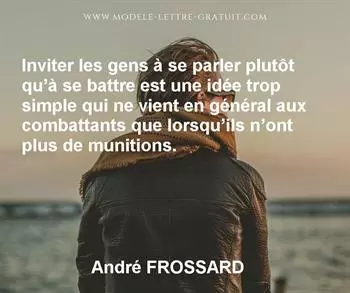 Citation de André FROSSARD