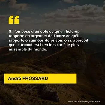 Citation André FROSSARD