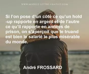 Citation de André FROSSARD