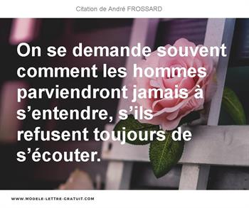 Citations André FROSSARD
