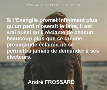 Citation de André FROSSARD