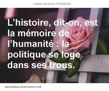 Citations André FROSSARD