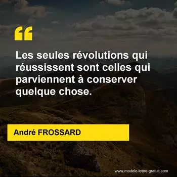 Citation André FROSSARD