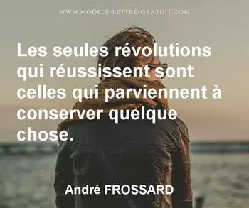 Citation de André FROSSARD