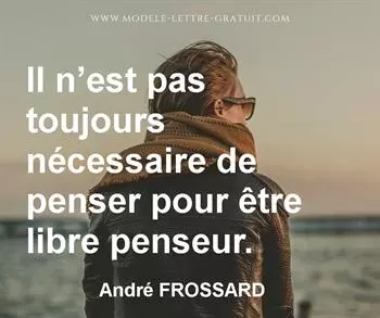 Citation de André FROSSARD