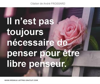 Citations André FROSSARD