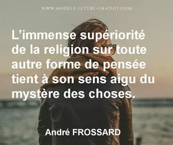 Citation de André FROSSARD
