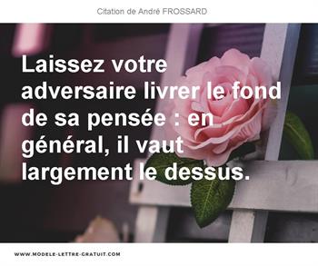 Citations André FROSSARD