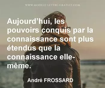Citation de André FROSSARD