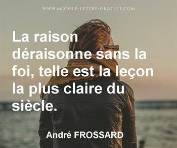 Citation de André FROSSARD