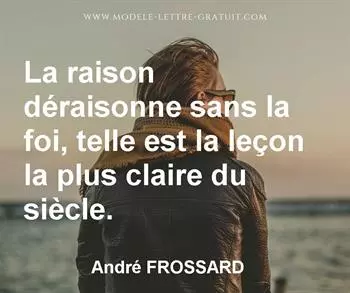 Citation de André FROSSARD