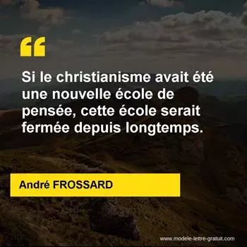 Citation André FROSSARD