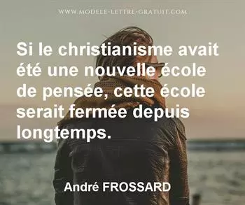 Citation de André FROSSARD