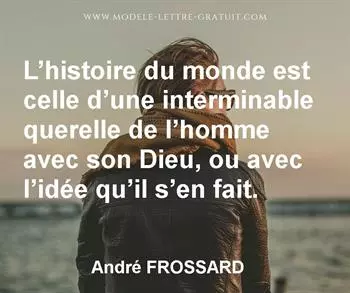 Citation de André FROSSARD