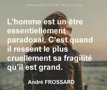 Citation de André FROSSARD