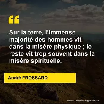 Citation André FROSSARD
