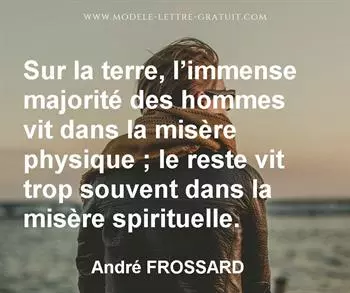 Citation de André FROSSARD